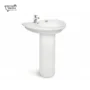 Dove Basin Pedestal | Modern Pedestal Basin by Bathx Sanitaryware