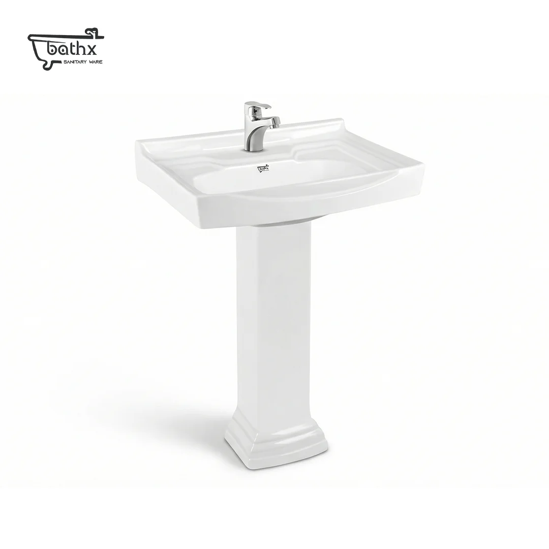 King Basin Pedestal | Premium Ceramic Pedestal Basin by Bathx Sanitaryware