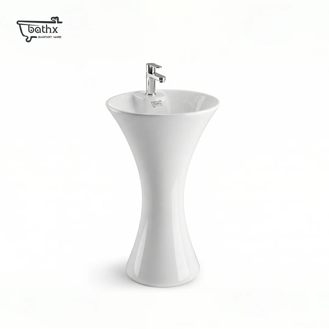 Lady One Piece Ceramic Basin | Compact Luxury Basin by Bathx Sanitaryware