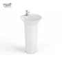 Puma One Piece Ceramic Basin | Modern Bathroom Basin by Bathx Sanitaryware