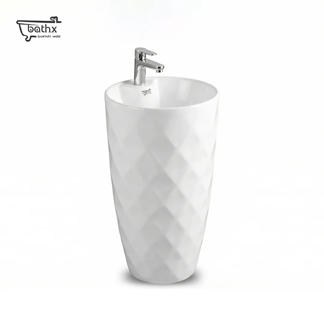 Stone One Piece Ceramic Basin | Luxury Wash Basin by Bathx Sanitaryware
